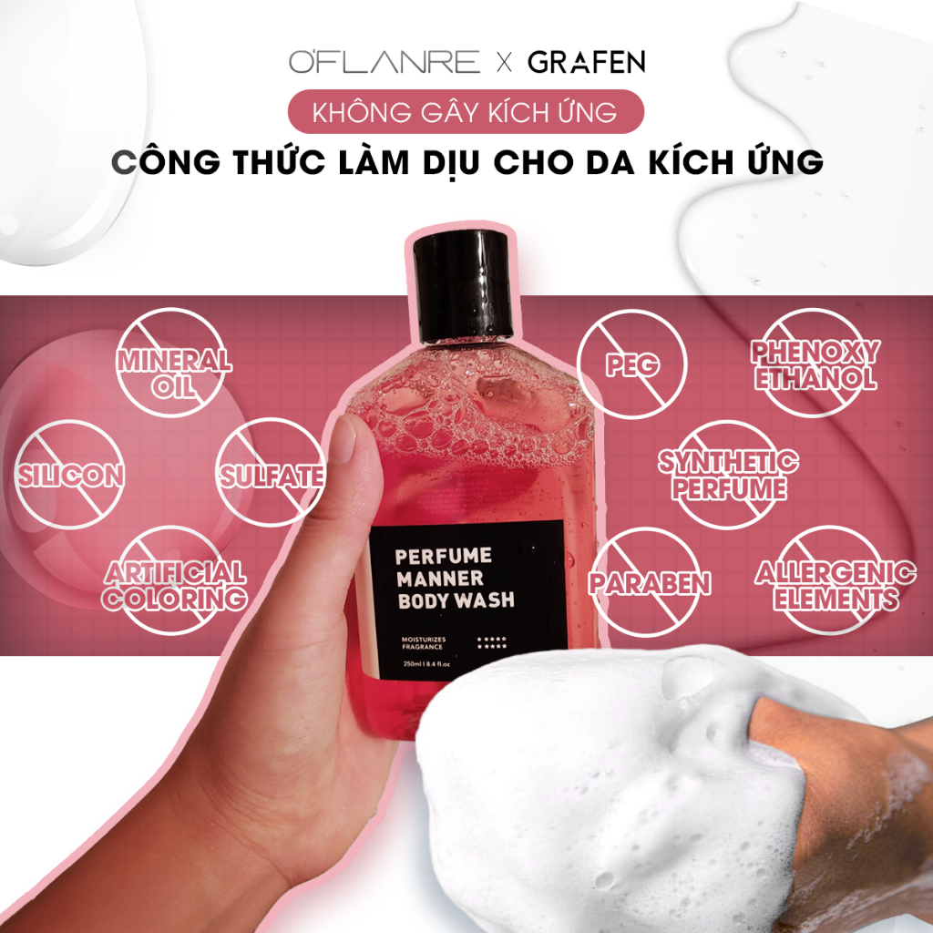 RAFEN Sữa Tắm Cho Nam Hương Nước Hoa Perfume Manner Body Wash